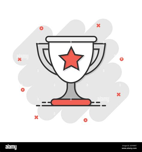 Vektor Cartoon Trophy Cup Symbol Im Comic Stil Sieger Zeichen