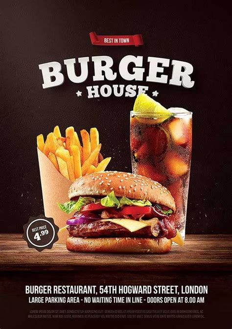 Burger Psd Flyer And Menu Template Burger Psd