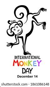 International Monkey Day Celebration World Day Stock Illustration 1861086148