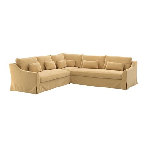 FÄRLÖV Sectional 5 seat sofa right Djuparp yellow beige IKEA