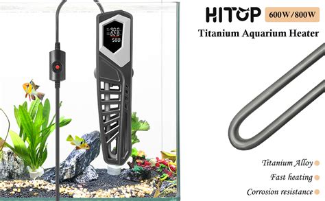 Amazon HITOP 800W Titanium Aquarium Heater Digital Fish Tank