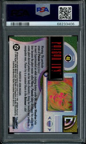 Poison Ivy Psa 9 1994 Skybox Dc Master Series 40 Hobby Gems