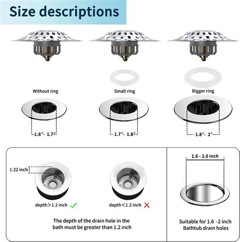 Buy Muaiolaus Upgrade Bathtub Stopper With Drain Hair Catcher In