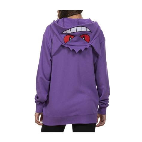 Gengar Themed French Terry Zip Up Hoodie Adult Pokémon Center Official Site