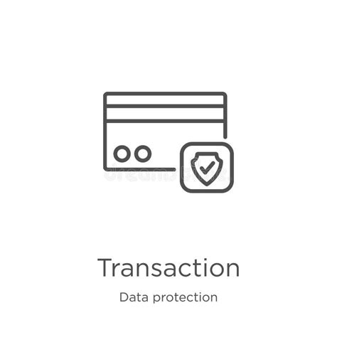 Transaction Icon Vector From Data Protection Collection Thin Line