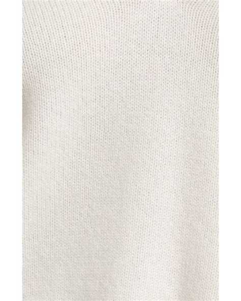 PAIGE Maxie Johnny Collar Cashmere Sweater In White Lyst