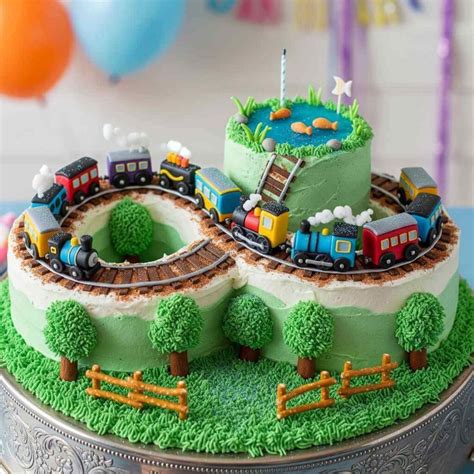 top  train theme cake designs  kids birthday