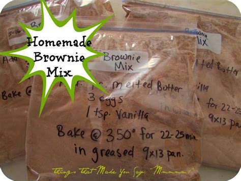 Things That Make You Say Mmmmm EASY Homemade Brownie Mixes