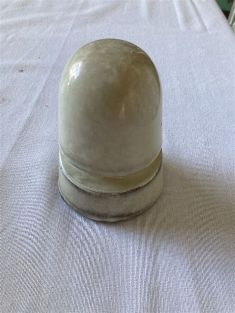 Vintage Large Ceramic White Porcelain Insulator 4 3 8 High Rustic No Damage Ebay