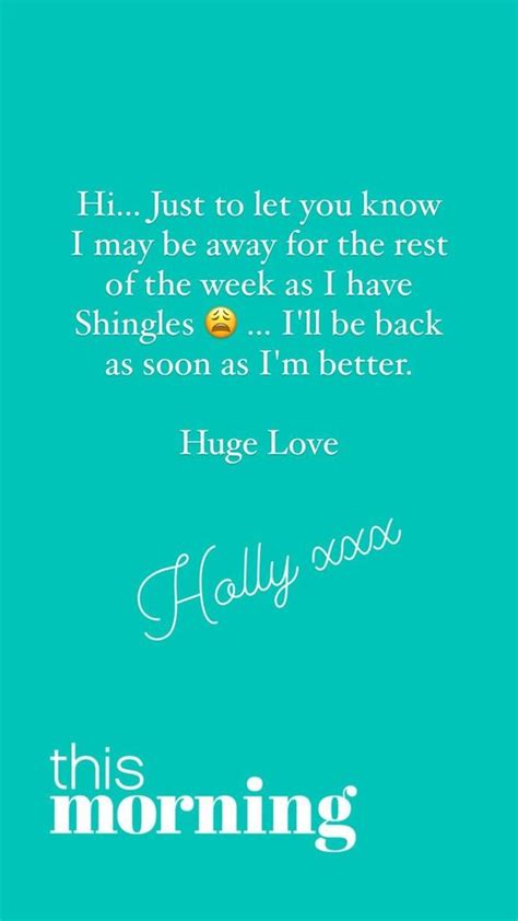 Real reason Holly Willoughby is off sick from This Morning? | HELLO!