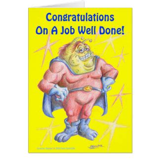 Thank For A Job Well Done Cards | Zazzle