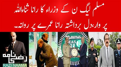 pml  ministers  stabbed rana sanaullah razi naama rizwan razi