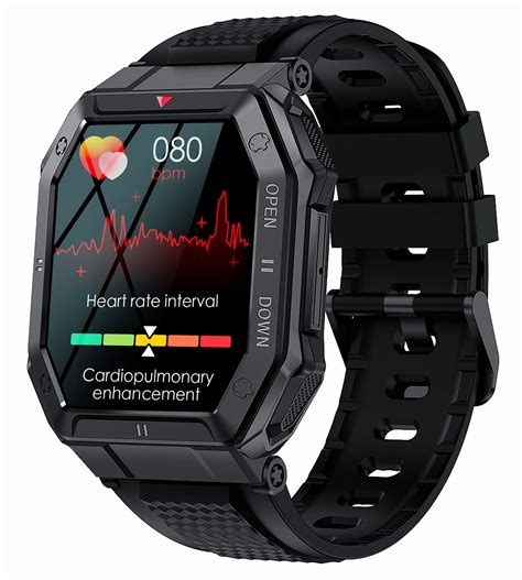 Mocny Wojskowy Zegarek M Ski Smartwatch Rozmowy Polskie Menu Sensorr