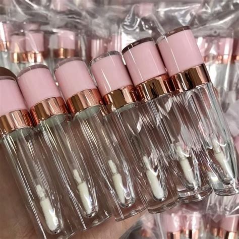 Ml Pink Rose Gold Lip Gloss Tubes Pack Empty Wholesale Etsy Lip