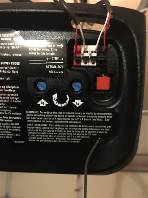 Wire Connection to garage door for GoControl Linear Garage Door Opener