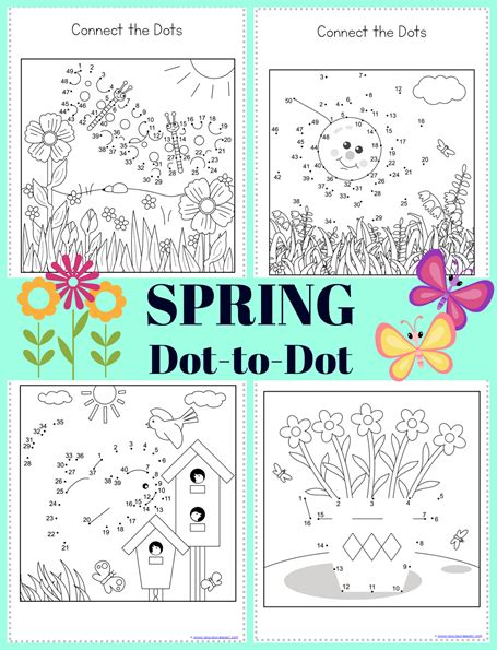 Spring Dot To Dot Printables 1 1 1 1