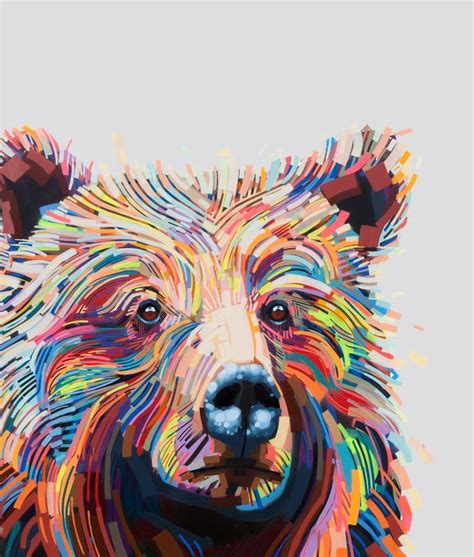 Touch Contagious Bear Art Art Painting Animal Paintings