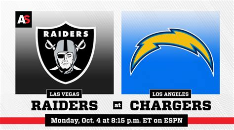 Monday Night Football Las Vegas Raiders Vs Los Angeles Chargers