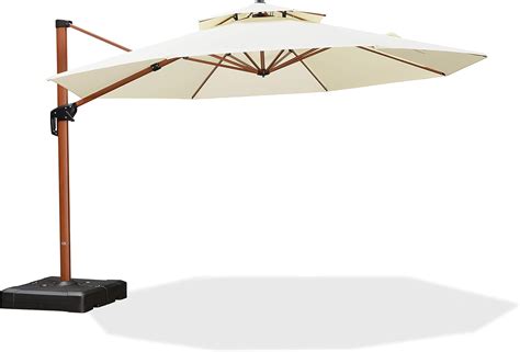 Purple Leaf 13ft Patio Umbrella Outdoor Round Umbrella Large Cantilever