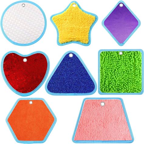 Boao 8 Set Mini Sensory Mats Assorted Textured Play Mat Sensory Mats For Texture