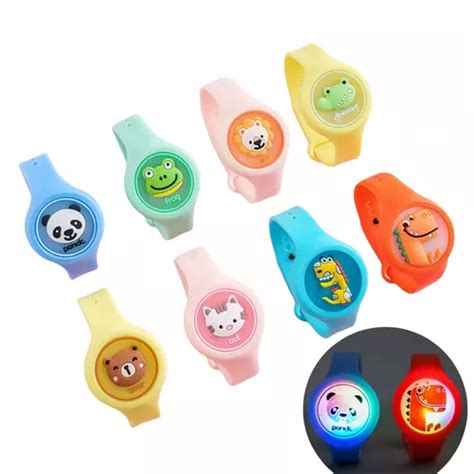 Pulseira Rel Gio Infantil Repelente De Mosquito Led Mercadolivre