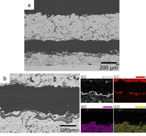 A Cross Section Of A Failed Aps Ysz Coating In Thermal Cycling