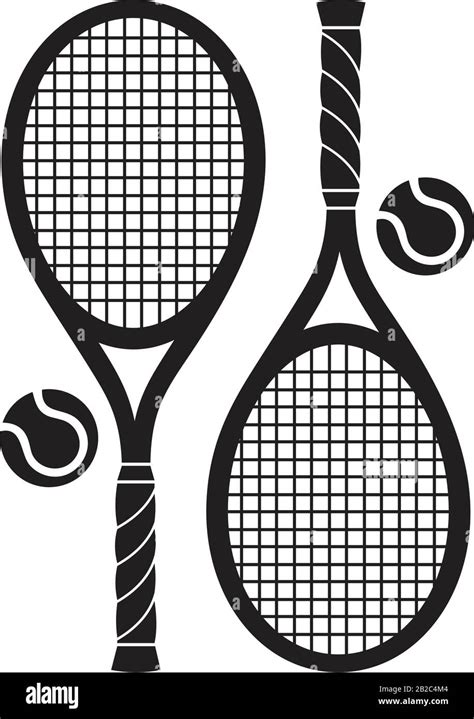 Tennis Racket With Ball Sign Icon Template Black Color Editable Tennis