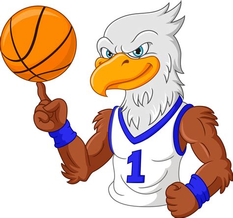 Eagle basketball sport mascot with ball 5112469 Vector Art at Vecteezy