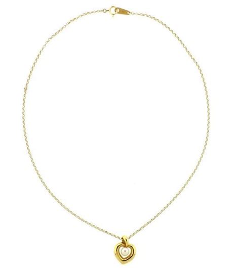 Mikimoto K Gold Pearl Heart Pendant Necklace Featured In Our Upcoming