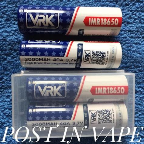 Jual Battery Vrk 40A 3000Mah Authentic Baterai Imr 18650 For Vape