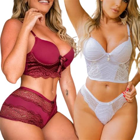 Kit 2 Conjuntos De Lingerie Luxo Shopee Brasil