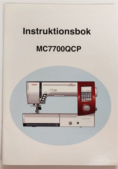 Käyttöohje MC7700QCP 858800218 Janome Suomi Ompelukoneiden ja