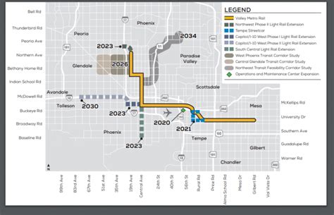 Phoenix Light Rail Expansion Map Shelly Lighting