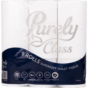 Purely Class Toilet Roll 3ply Supersoft Quilted Pack Of 9 The PPE