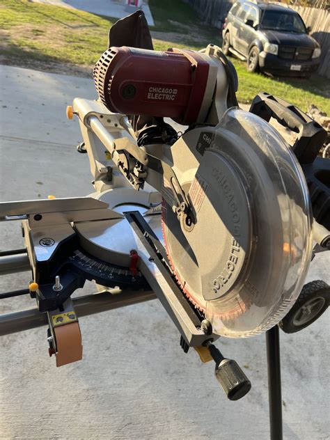 Chicago Electric 12 In Double Bevel Sliding Compound Miter Saw With