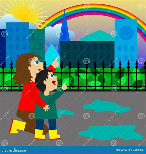 Rainbow After The Rain Stock Vector Illustration Of Rainbow 26795840