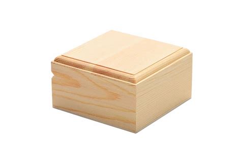 Small Cm Pine Wood Jewellery Trinket Box With Magnetic Clasp The