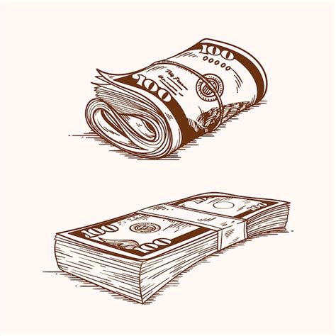 Free Vector Hand Drawn Hand Holding Money Drawing Illustration