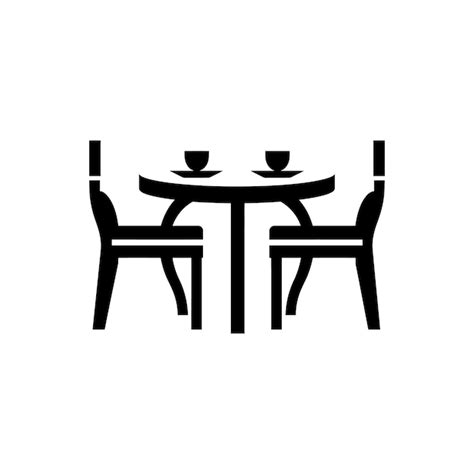 Premium Vector Dining Table Icon Simple Vector Illustration