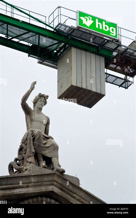 The Statue Of Apollo Above The Main Entrance Of The Ashmolean Museum