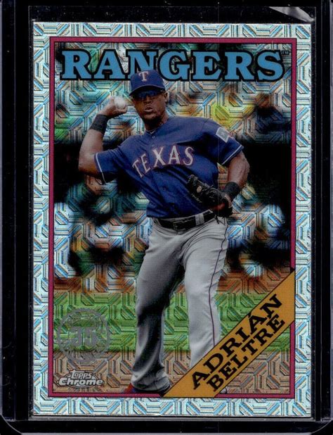 Topps Chrome Adrian Beltre Th Anniversary Mojo Refractor Texas