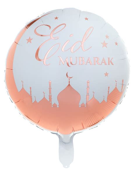 Ballon Alu Eid Mubarak Rose Gold Livraison Offerte