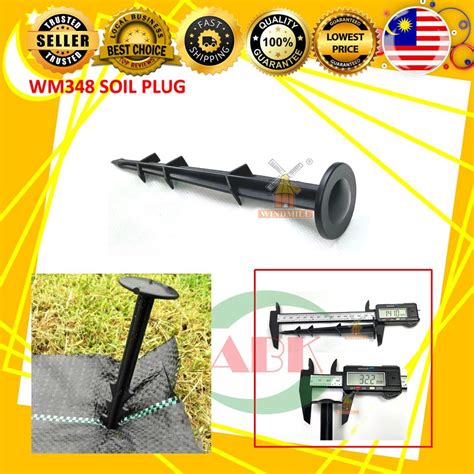 Wm348 Soil Plug Farm Nail Black Soil Plug Weed Mar Floor Tent Stake