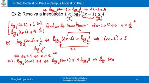 Aula 5 Função Logarítmica Para O Ensino Médio Youtube