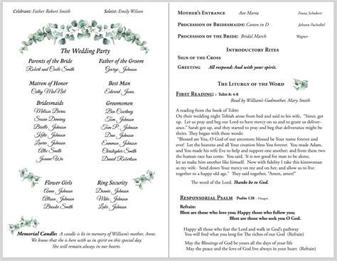 Cascading White Roses Greenery Custom Wedding Booklets Mass Booklets