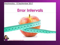 error intervals full lesson starter quizzes differentiated exam