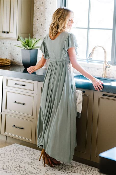 Jennifer Deep V Maxi Dress Sage Maxi Dress Green Dress With