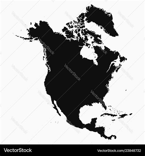 North america map Royalty Free Vector Image - VectorStock