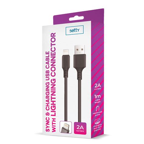 Setty Lightning Kabel A M Usb A Lightning Sort Dkk