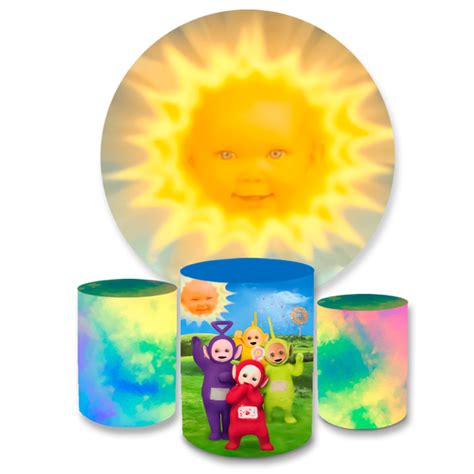 Kit Capa Painel Trio Cilindros Teletubbies 02 Loja Bibi Painéis